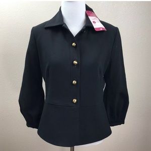 💐Cabi Woman's Black Abbott Jacket Sz 4 Style 3027